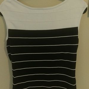 WHBM Striped Stretch Top